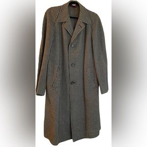 Vintage 1950s / 1960s Hart Schaffer & Marx Plaid Trench Overcoat